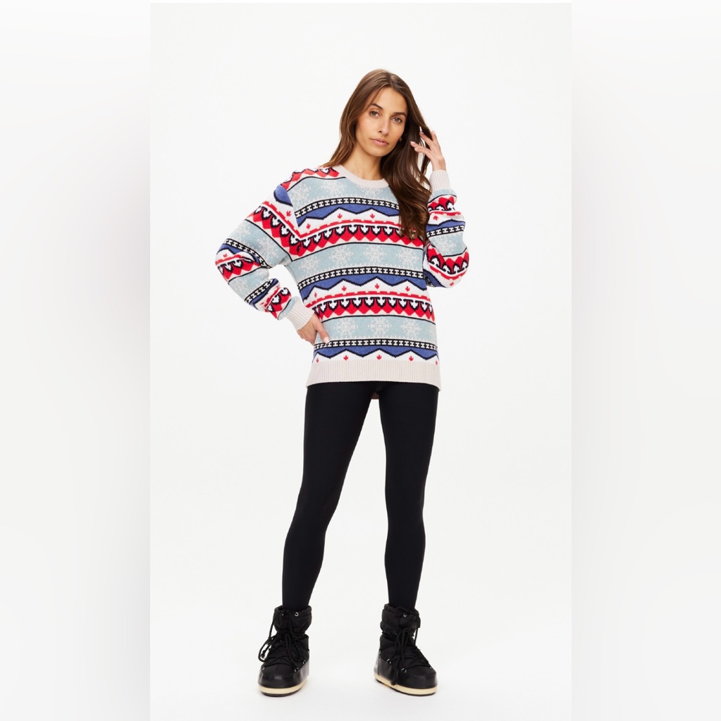 The Upside Vail Boo Jumper Sweater By Anthropologie, Wool, Fair Isle, Sz Xs